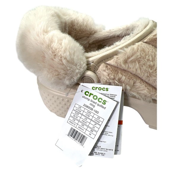 New CROCS Womens Stomp Quilted Clog 208938-160 Stucco Ivory US W 9-M 7 - Picture 8 of 9